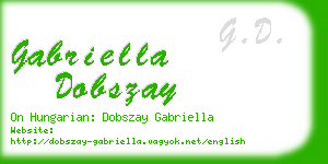 gabriella dobszay business card